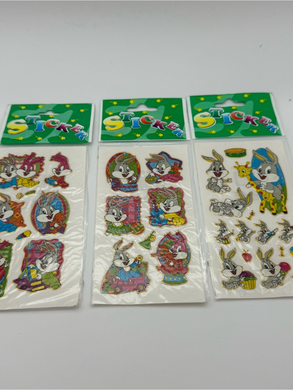 Vintage Cute Disney Bunny Sticker Sheets - Multicolor
